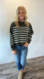 Olive Seam Striped Sweater
