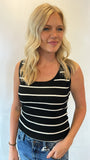 Striped Bodysuit (Black)