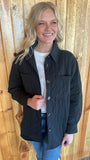 Quilted Shacket (Black)