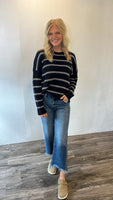 Ribbed Navy Sweater