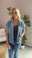Denim Button Up Top
