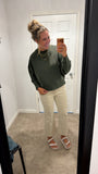 Ribbed Camel Pullover (Olive)