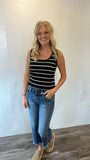 Striped Bodysuit (Black)