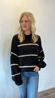 Samantha Striped Sweater (Black)