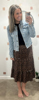 Gone Wild Brown Midi Skirt
