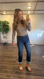 Layering Striped Top (Brown)