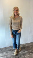 Long Sleeve Bodysuit (Taupe)