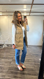 Josie Hooded Vest (Camel)