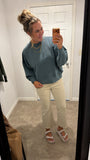 Ribbed Camel Pullover (Jade)
