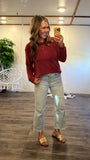 Chenille Long Sleeve (Cabernet)