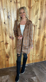 Plaid Suede Coat