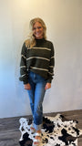 Samantha Striped Sweater (Olive)