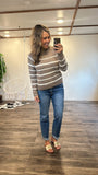 Gabbi Striped Sweater (Taupe)