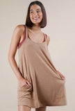 Keep Moving Tennis Dress (Taupe)