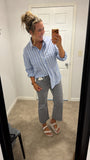 Striped Blue Button Up