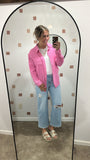 Gauze Button Up (Candy Pink)