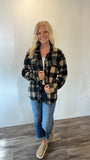 Fleece Button Up (Brown)
