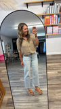 Gauze Button Tee Top