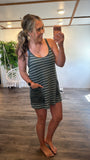 Striped Crotchet Detail Tennis Dress