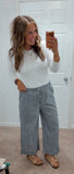 Striped Casual Pant (Navy)