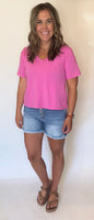 V Neck Top (Pink)