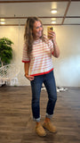 Sara Striped Tee (Red)