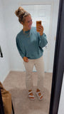 Ribbed Camel Pullover (Jade)