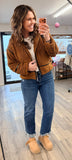 Brandy Sherpa Jacket (Brown)