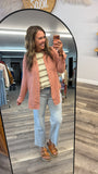 Crinkle Gauze Button Up (Salmon)