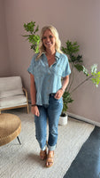Striped Denim Top