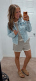 Striped Knit Lounge Set (Khaki)