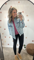 Distressed Oversized Denim Jacket