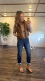 Leather Camel Vest
