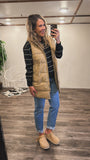 Josie Hooded Vest (Camel)