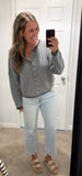 Striped Cardigan Charcoal