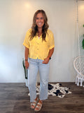 Yellow Button Up Tee
