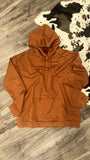 Quilted Hoodie (Rust)