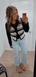 Black Boho Tie Vest