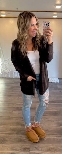 Ultimate Cozy Cardigan (Brown)