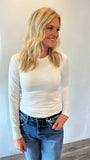 Long Sleeve Bodysuit (White)