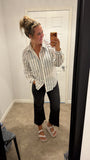Ivory striped Button Up