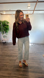 Burgundy Henley Top