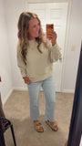 Ribbed Camel Pullover (sand beige)