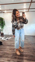 Brown Crop Flannel