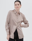 Pin Stripe Button up (Taupe)