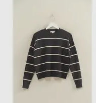 Haven Striped Sweater (Black)