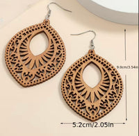 Boho Wooden Earring (White)