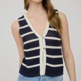 Knit Vest Top (Navy)