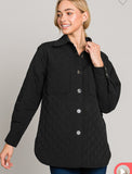 Quilted Shacket (Black)