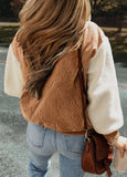 Corded Bomber Jacket (Camel)